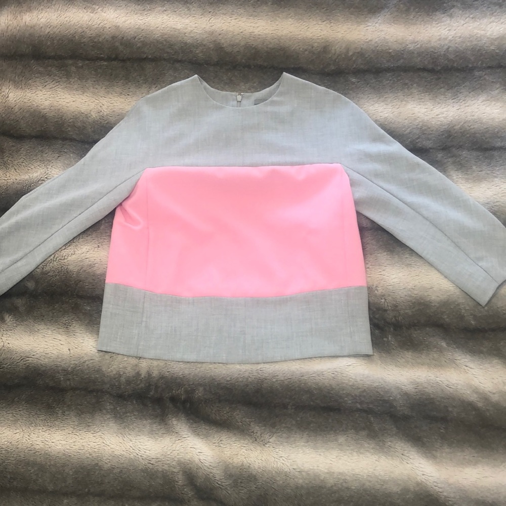 Cos Color-Block Pink & Grey Structure Top - image 1